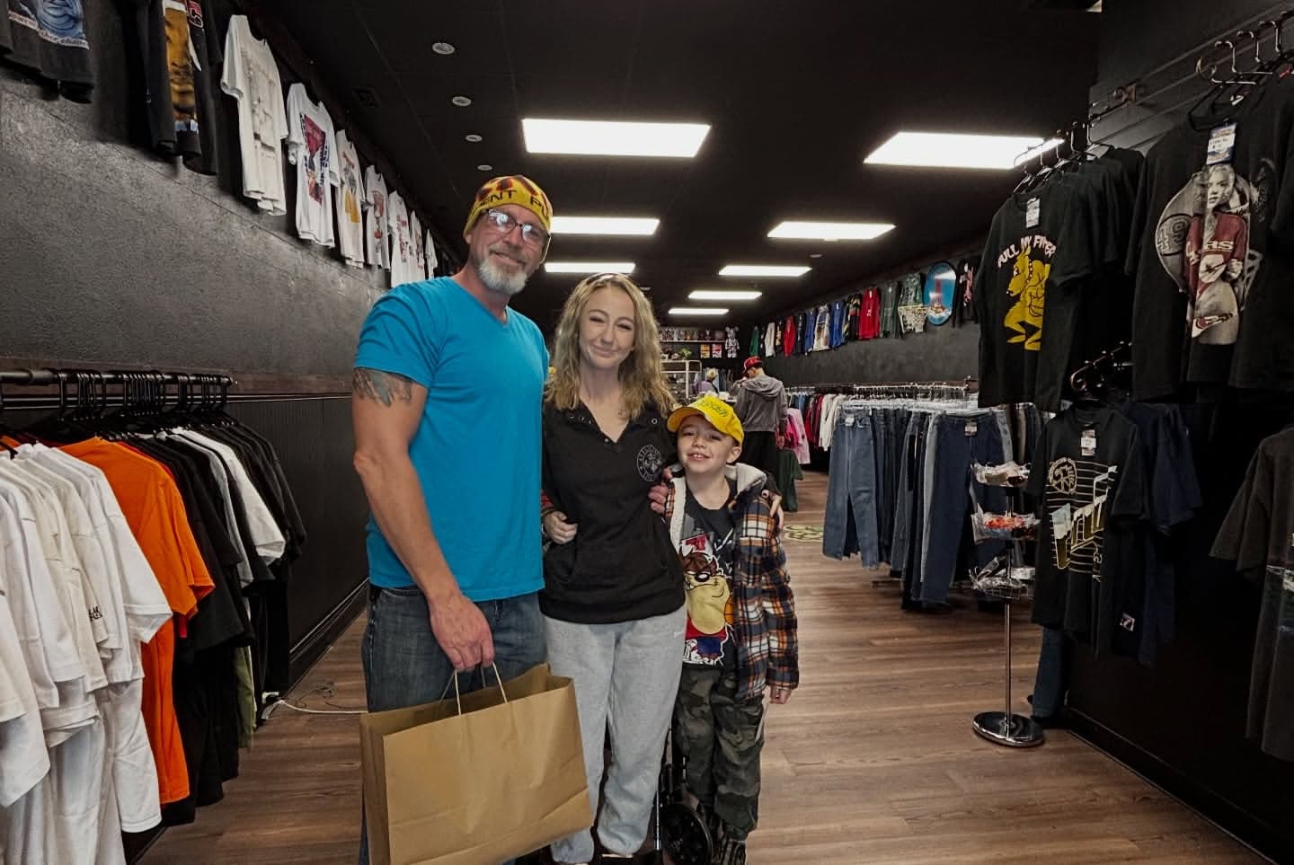 Family in the store