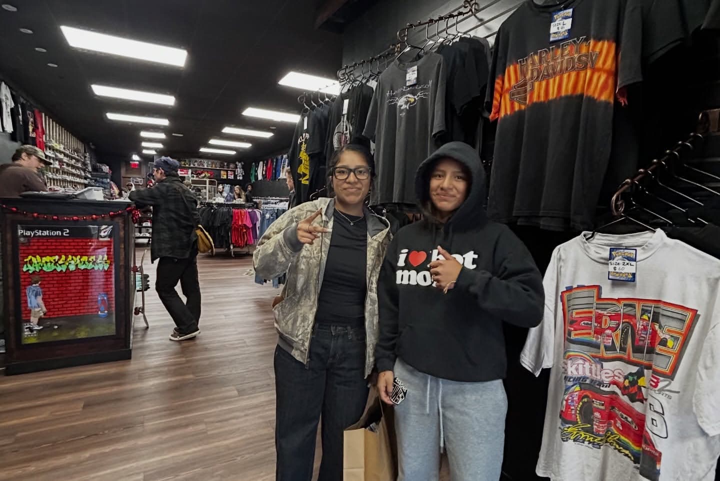 Customer with Spider-Man jacket
